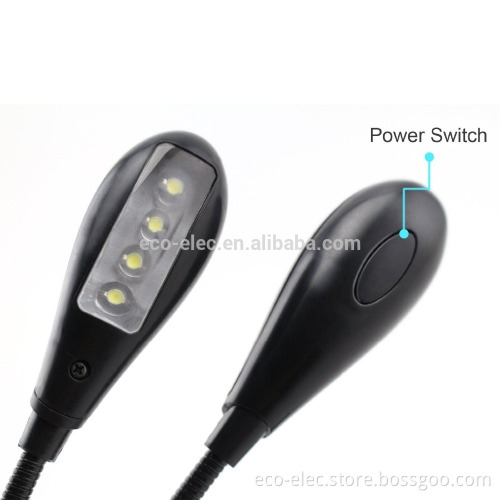 Super Bright Dual Flexible Double Flex Goosenecks 8 LED Book Reading Clip-on Arm Table Lamp Study Desk Light LED table light